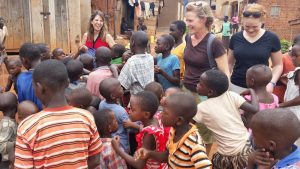 Visiting Ugandan kids